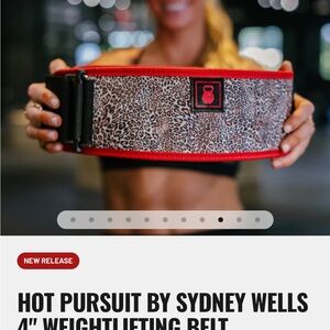 Sydney Wells Leopard Print Weightlifting Belt